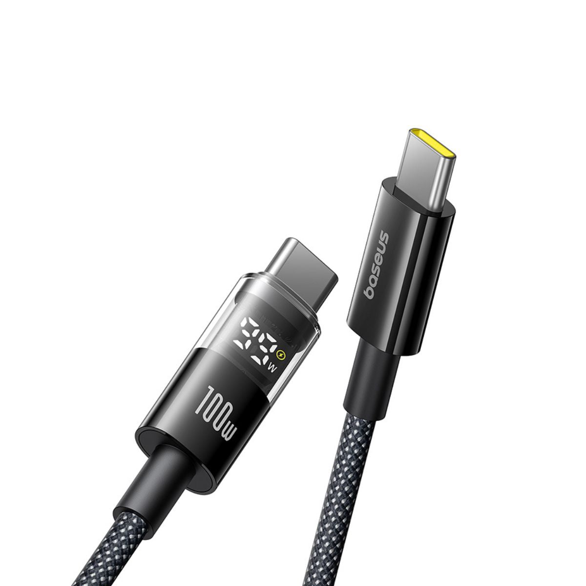 Baseus Display 2 100W USB-C cable black braided detail
