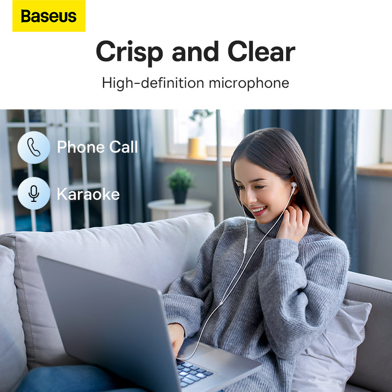 Baseus Encok H18 wired earphones white NGCR030002 — product image 3