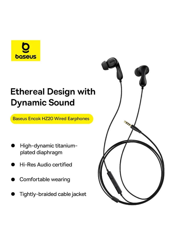 Baseus Encok HZ20 Wired Earphones 3.5mm price in Pakistan – Baseus