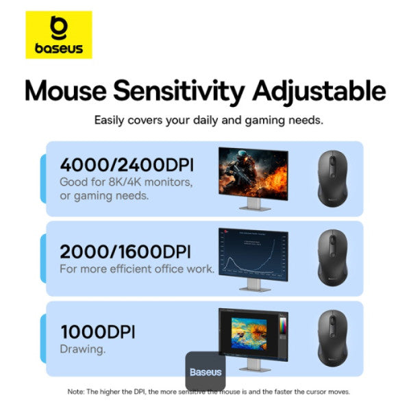 Baseus F02 ergonomic wireless mouse black B01055505111-00 — product image 5