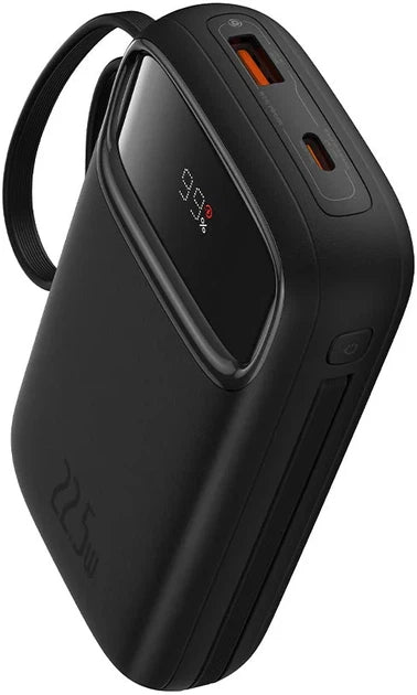 Baseus QPow2 20000mAh 30W black power bank with built-in cables, SKU P10055005112-00