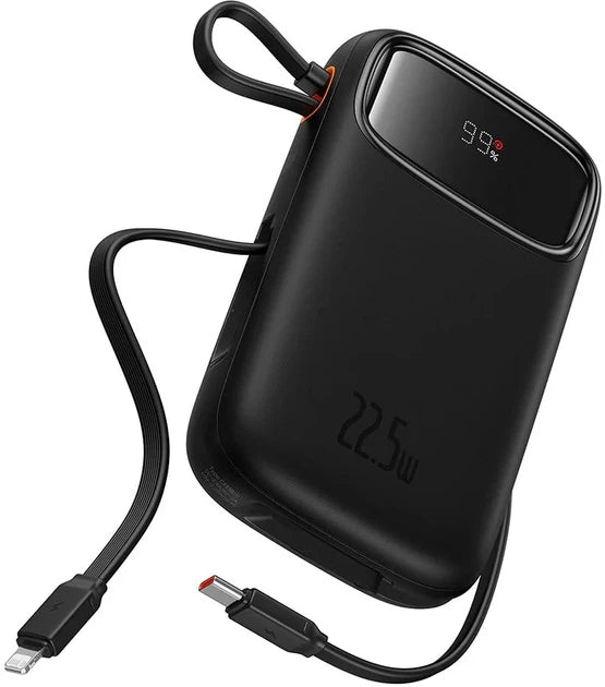 Baseus QPow2 20000mAh 30W black power bank digital display detail, SKU P10055005112-00