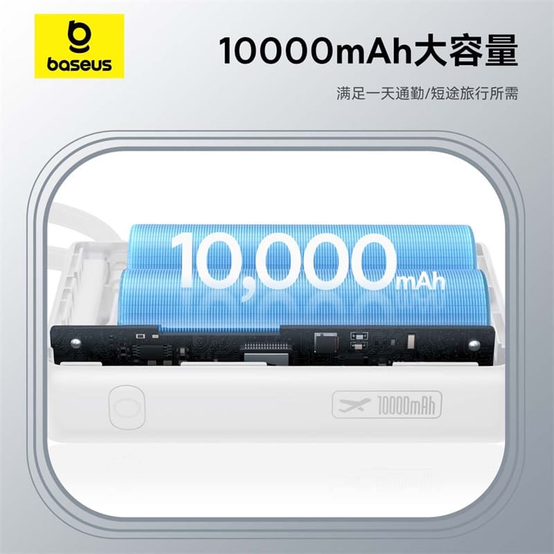 Baseus EnerCore P1 compact power bank dimensions view, SKU P10081900212-00