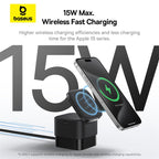Baseus MagPro 2-in-1 magnetic wireless charger 25W in cosmic black – view 5