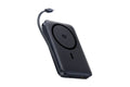 Baseus PicoGo AM61 Qi2.2 magnetic power bank 10000mAh 45W, front view with built-in Type-C cable extended