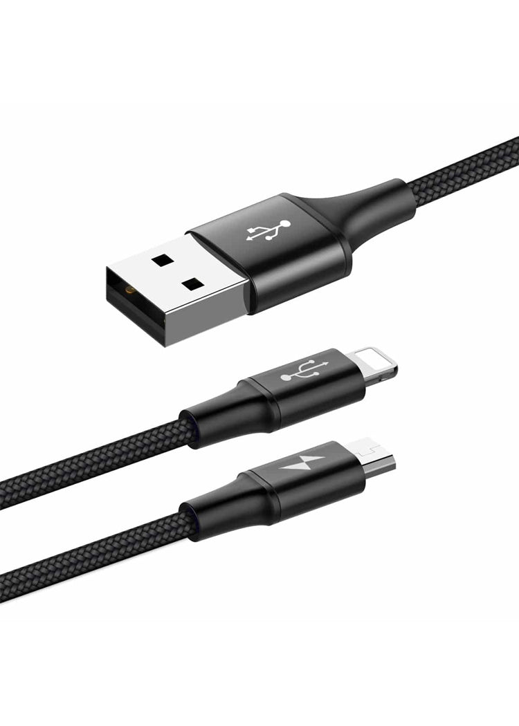 Baseus RAPID 2IN1 USB TO MICRO+TYPE C CABLE 1M price in Pakistan – Baseus