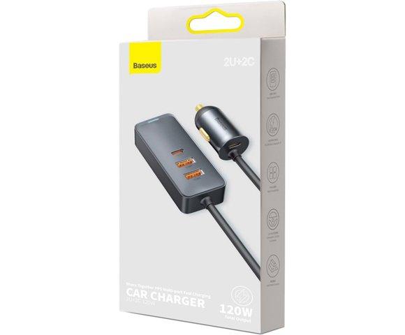 Baseus Share Together car charger 2x USB / 2x USB-C 120W product image 2