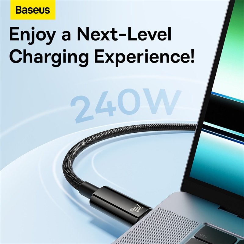 Baseus Tungsten Gold Fast Charging Data Cable Type-C to Type-C 240W product image 3