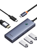 Baseus Ultrajoy 5 IN 1 Type C TO 3 USB A + 1Type C + 1HDMI 5 IN 1 Converter price in Pakistan – Baseus