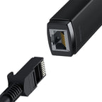 Baseus Lite USB-C to RJ45 100Mbps Ethernet adapter in black, SKU WKQX000201, view 3