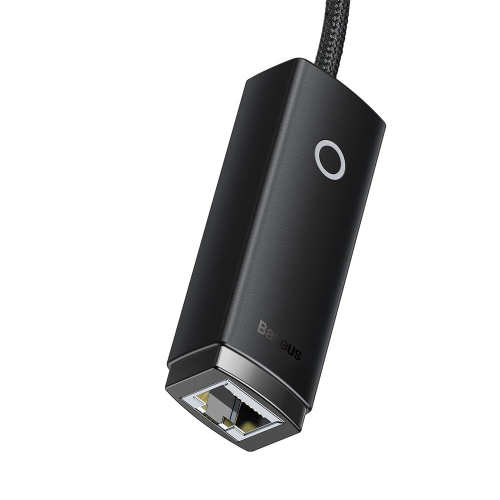 Baseus Lite USB-C to RJ45 100Mbps Ethernet adapter in black, SKU WKQX000201, view 4