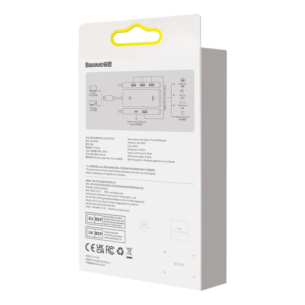 Baseus WKQX030301 black USB-C 4-port hub - view 4