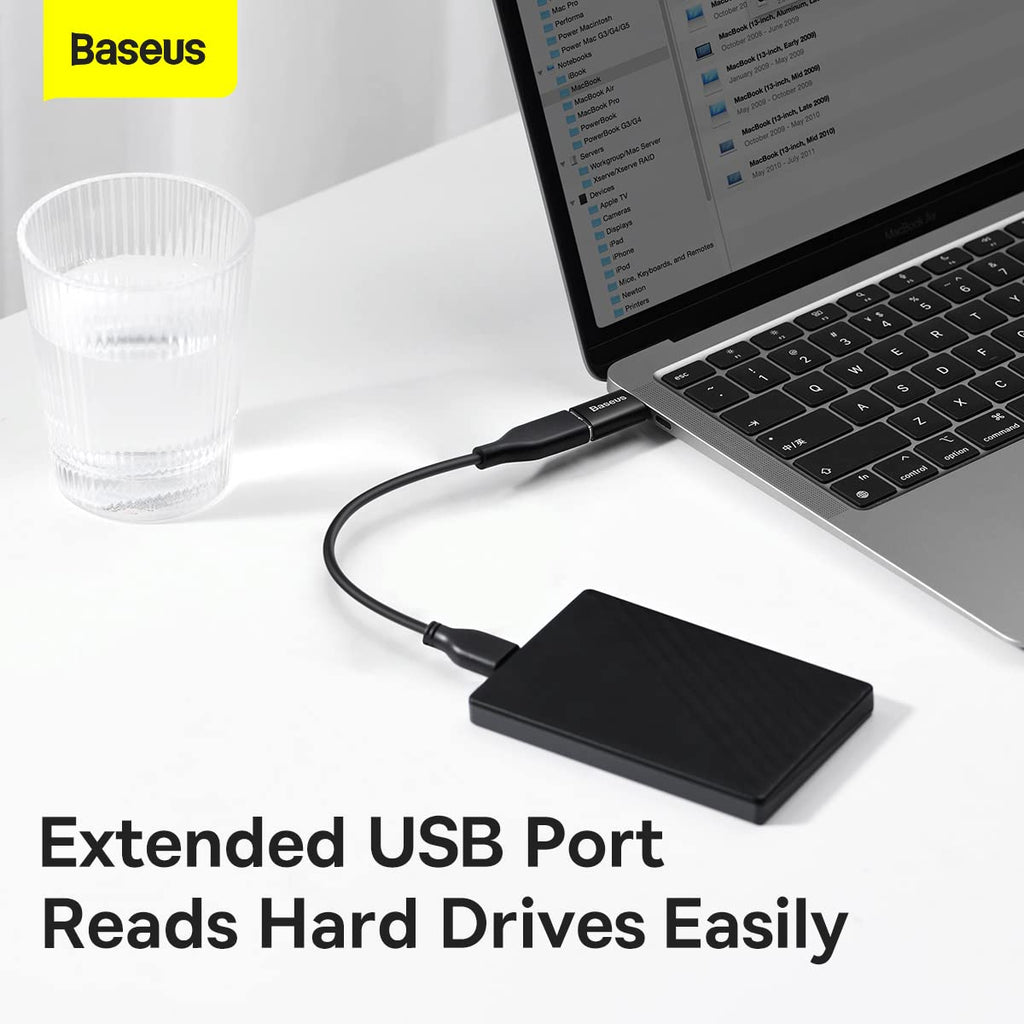 Baseus Ingenuity USB-C to USB-A 3.1 OTG adapter in black – view 4