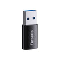 Baseus Ingenuity Series Mini OTG USB 3.1 to USB-C adapter in black, SKU ZJJQ000101