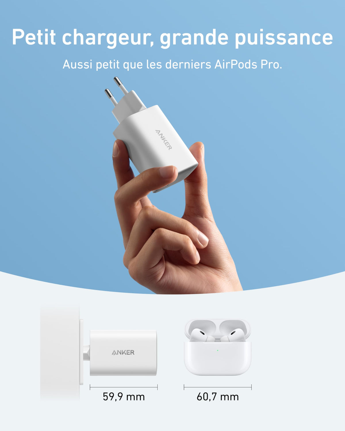 Anker Nano Charger 100W with USB-C Cable - B2679 - view 3