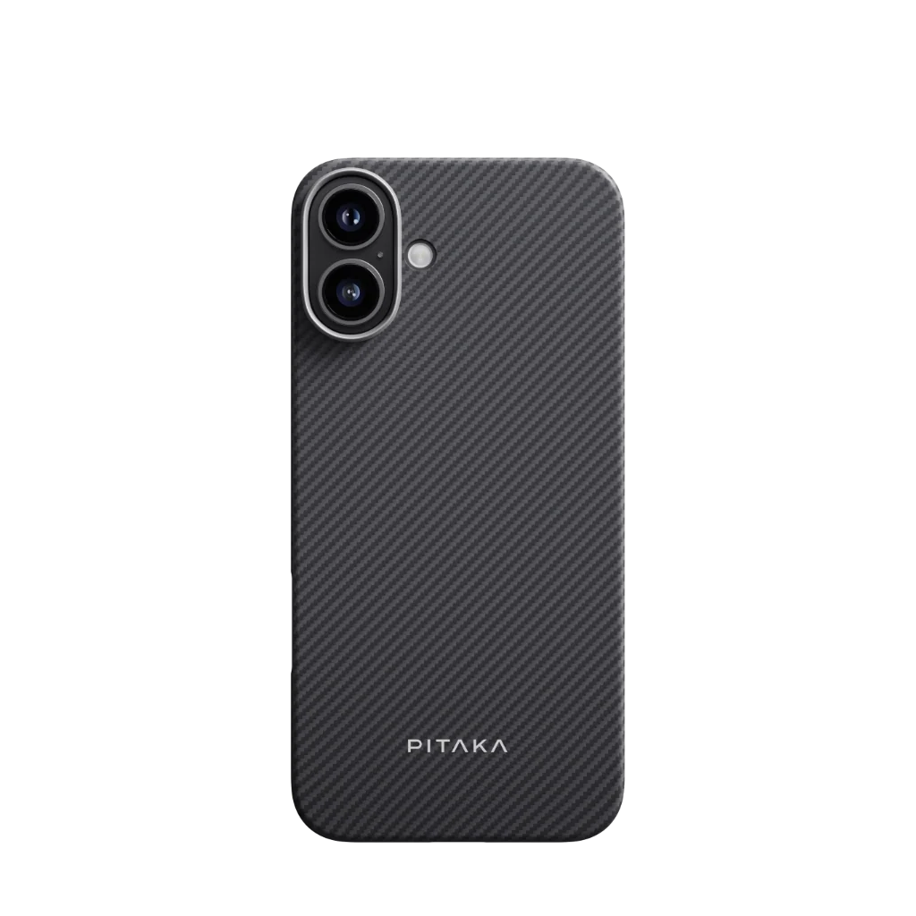 Official PITAKA iPhone 16 Black/Grey Ultra-Slim Case
