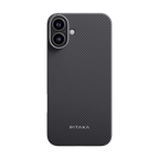 Official PITAKA iPhone 16 Plus Black/Grey Ultra-Slim Case