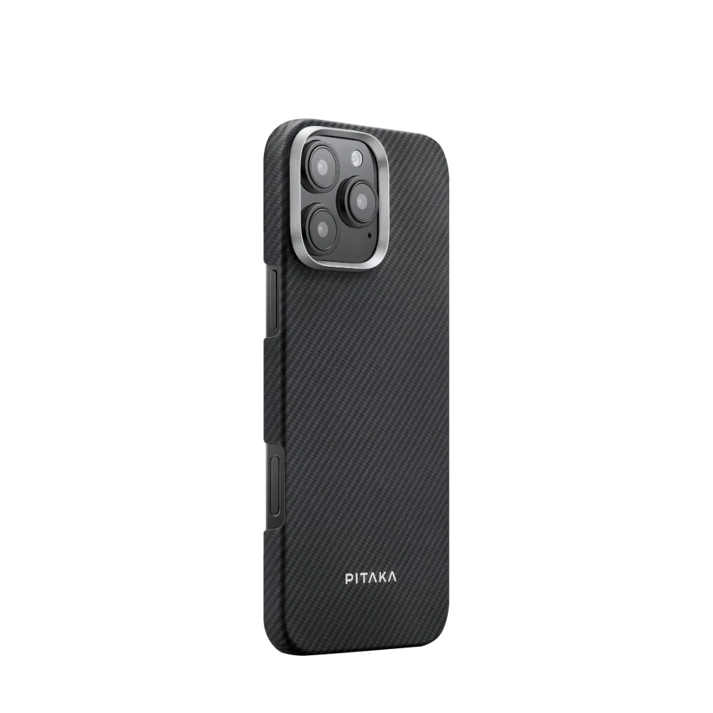 Official PITAKA iPhone 16 Pro Black/Grey Ultra-Slim Case