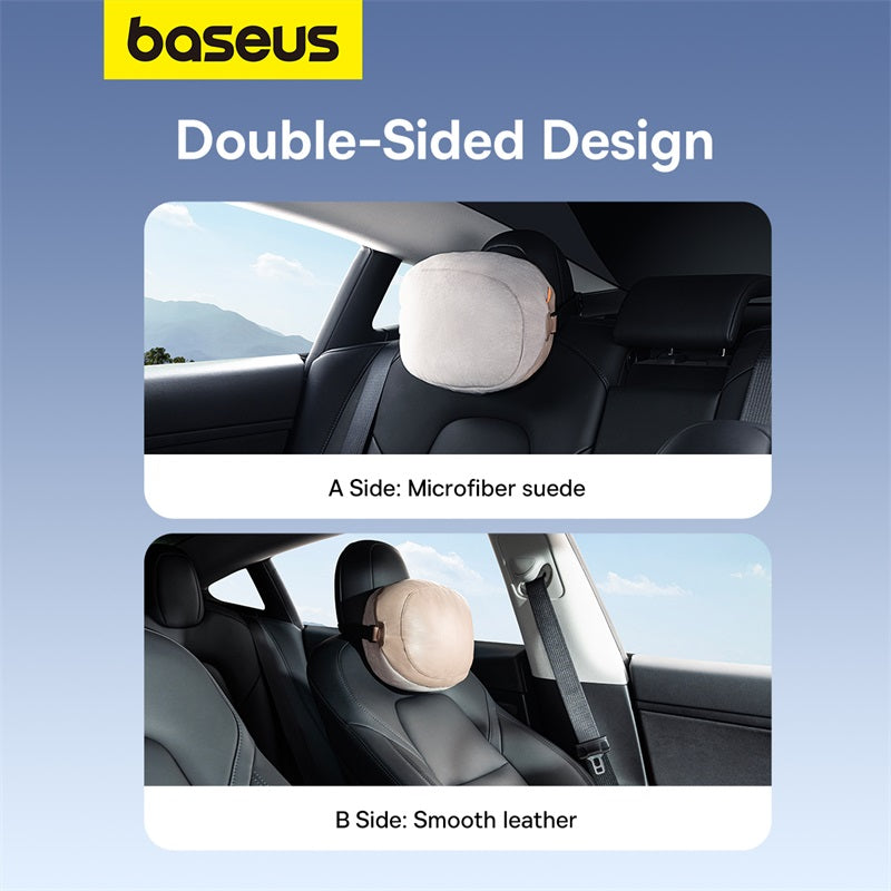 Baseus ComfortRide double-sided car headrest pillow black – view 5