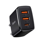 Baseus Compact 30W three-port fast charger black – view 1