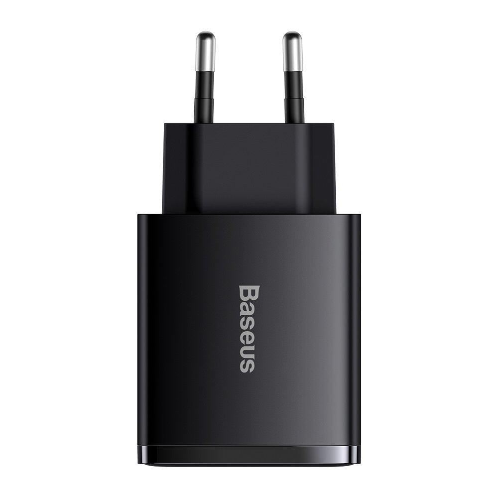 Baseus Compact 30W three-port fast charger black – view 2