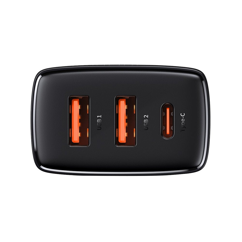 Baseus Compact 30W three-port fast charger black – view 4