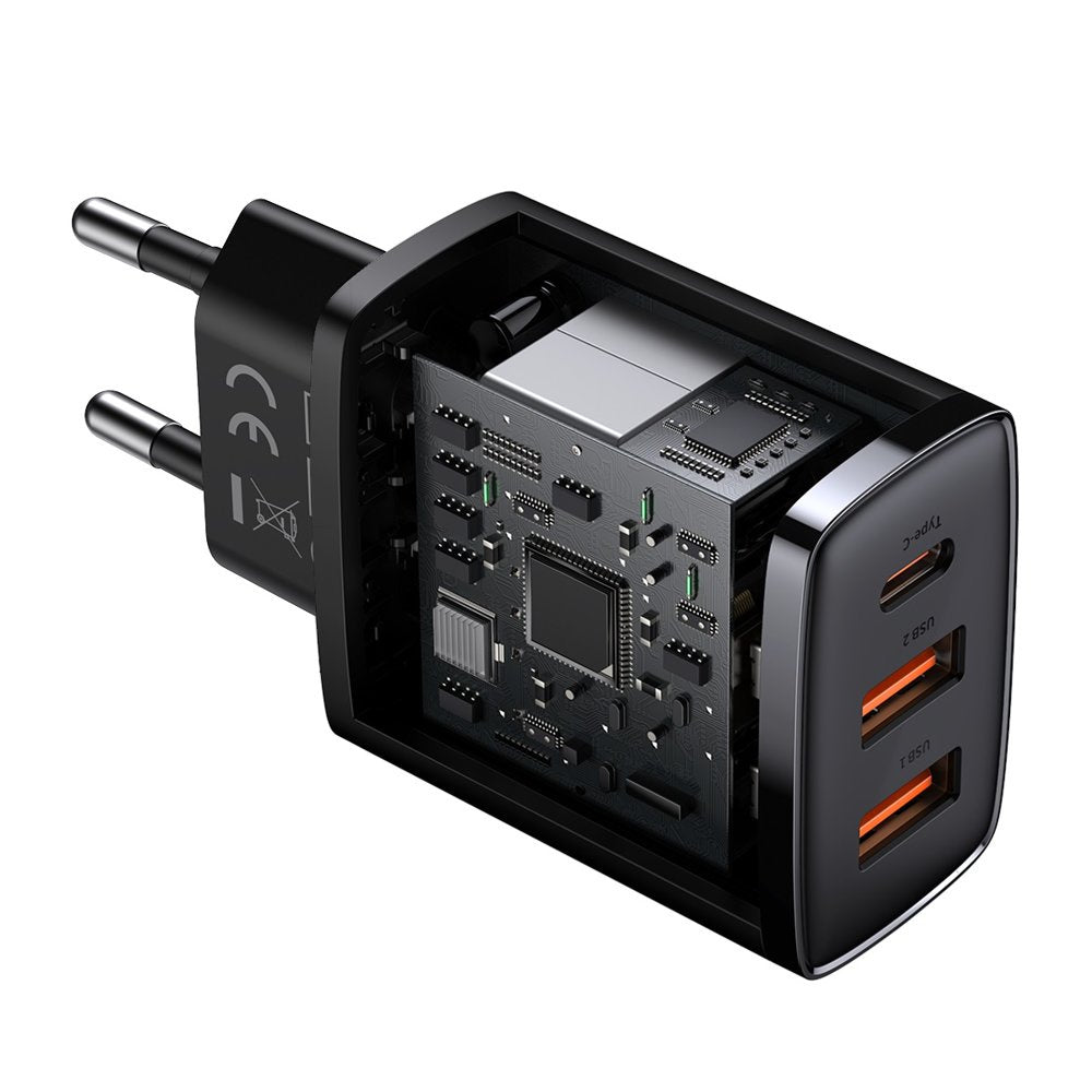 Baseus Compact 30W three-port fast charger black – view 5