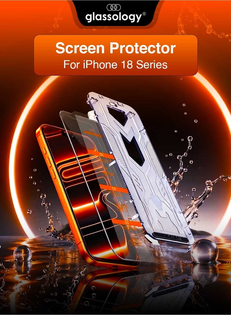 Glassology Smart Box Privacy Screen Protector for iPhone 18 pro ,Military-grade,Ultra HD Clear Tempered-Glass with Easy Installation Kit, Anti-Fingerprint, Scratch Resistant, Case Friendly for iPhone 18 Pro