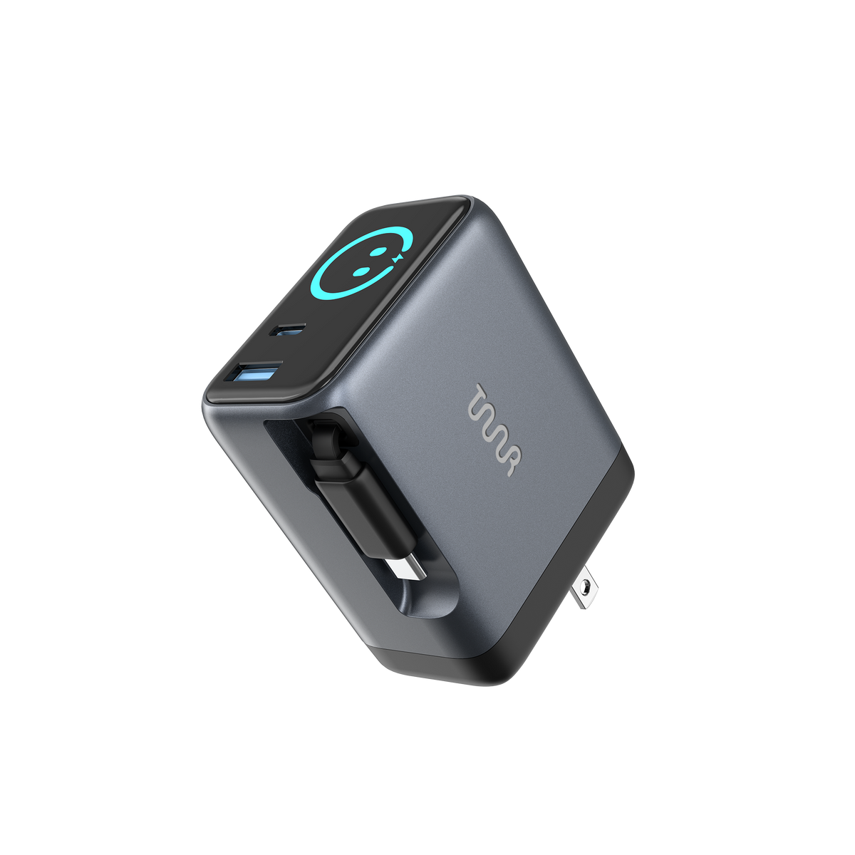 TAAR OMI 100W GaN Charger (Interactive Display & Retractable USB-C Cable product image