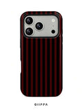 GHIPPA Black & Red Striped Pattern Design Phone Case for iPhone 16 Pro, 16 Pro Max, 17 Pro and 17 Pro Max in Pakistan