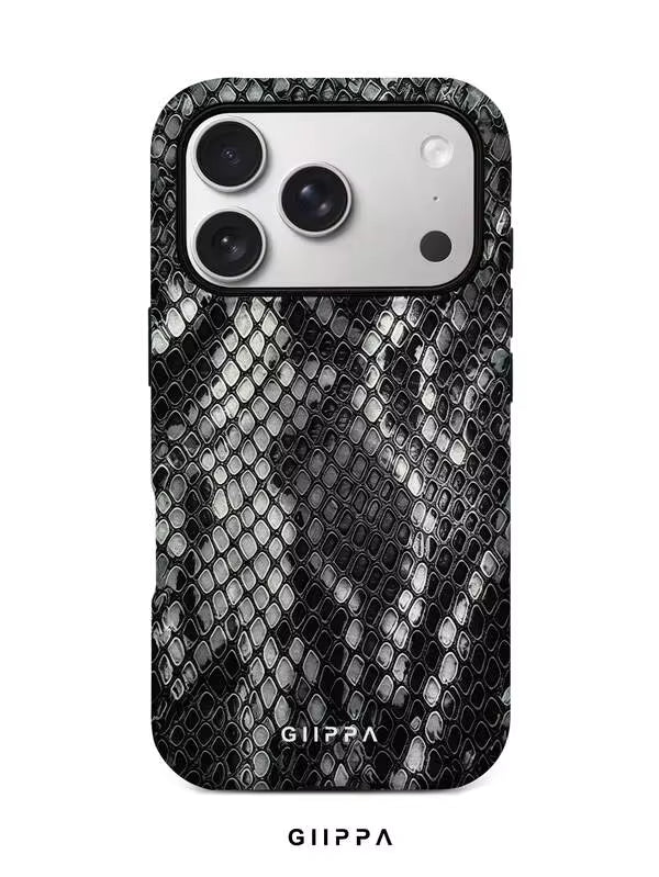 GHIPPA Black Python Pattern Phone Case for iPhone 16 Pro, iPhone 16 Pro Max, iPhone 17 Pro and iPhone 17 Pro Max in Pakistan
