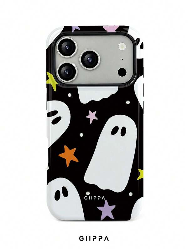 GHIPPA Cute Ghost And Pentagram Pattern Design Phone Case for iPhone 16 Pro, 16 Pro Max, 17 Pro and 17 Pro Max in Pakistan