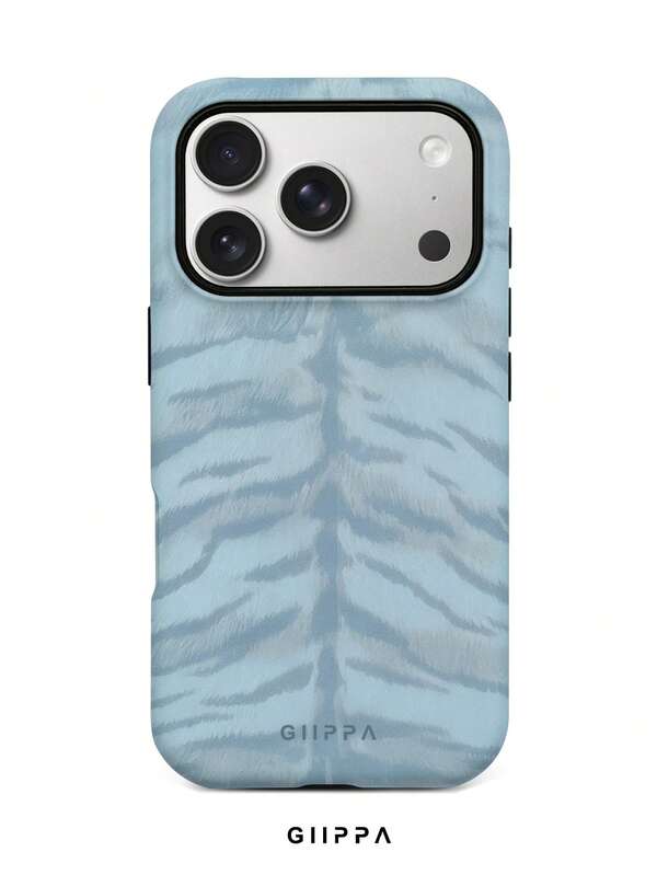 GHIPPA Light Blue Tiger Stripe Pattern Phone Case for iPhone 16 Pro, 16 Pro Max, 17 Pro and 17 Pro Max in Pakistan
