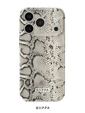 GHIPPA Light Gray Python Pattern Phone Case for iPhone 16 Pro, 16 Pro Max, 17 Pro and 17 Pro Max in Pakistan