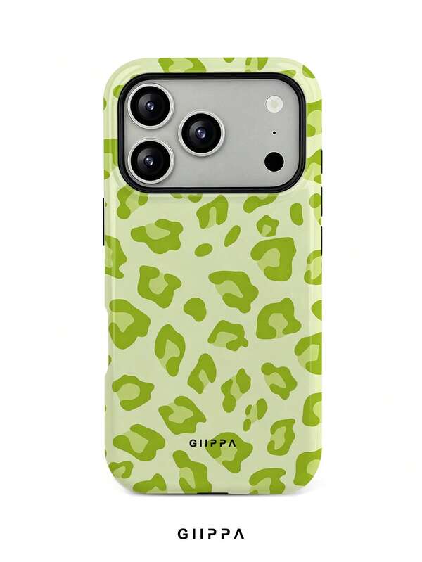 GHIPPA Light Green & Dark Green Leopard Print Phone Case for iPhone 16 Pro, iPhone 16 Pro Max, iPhone 17 Pro and iPhone 17 Pro Max in Pakistan