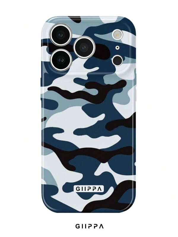 GHIPPA Piece Blue Camouflage Print Phone Case for iPhone 16 Pro, 16 Pro Max, 17 Pro and 17 Pro Max in Pakistan