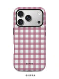 GHIPPA Pink Plaid Pattern Phone Case for iPhone 16 Pro, 16 Pro Max, 17 Pro and 17 Pro Max in Pakistan