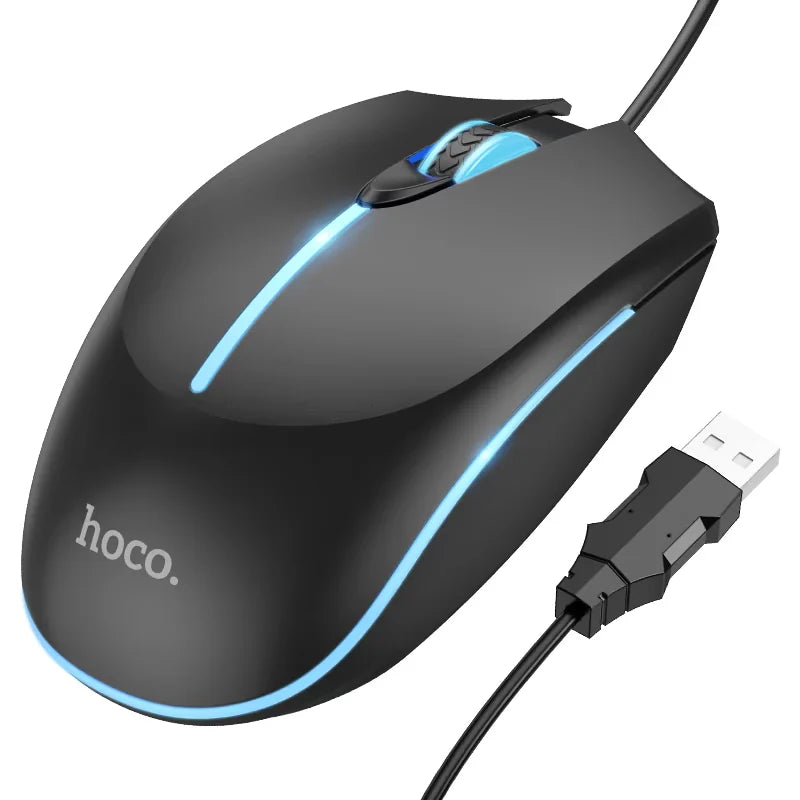 HOCO GM37 Wonderful Gaming Luminous Wired Optical Mouse – HOCO product in Pakistan