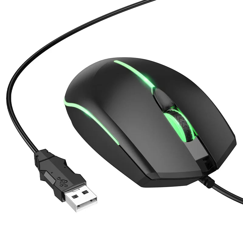 HOCO GM37 Wonderful Gaming Luminous Wired Optical Mouse – verified gallery image 3