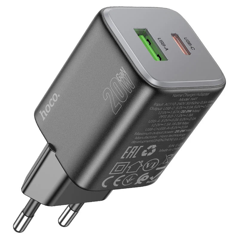 HOCO N41 PD20W + QC3.0 Fast Charger – HOCO product in Pakistan