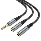 HOCO UPA21 2-in-1 3.5mm Headset Audio Adapter Cable Male to Dual Female – verified gallery image 3