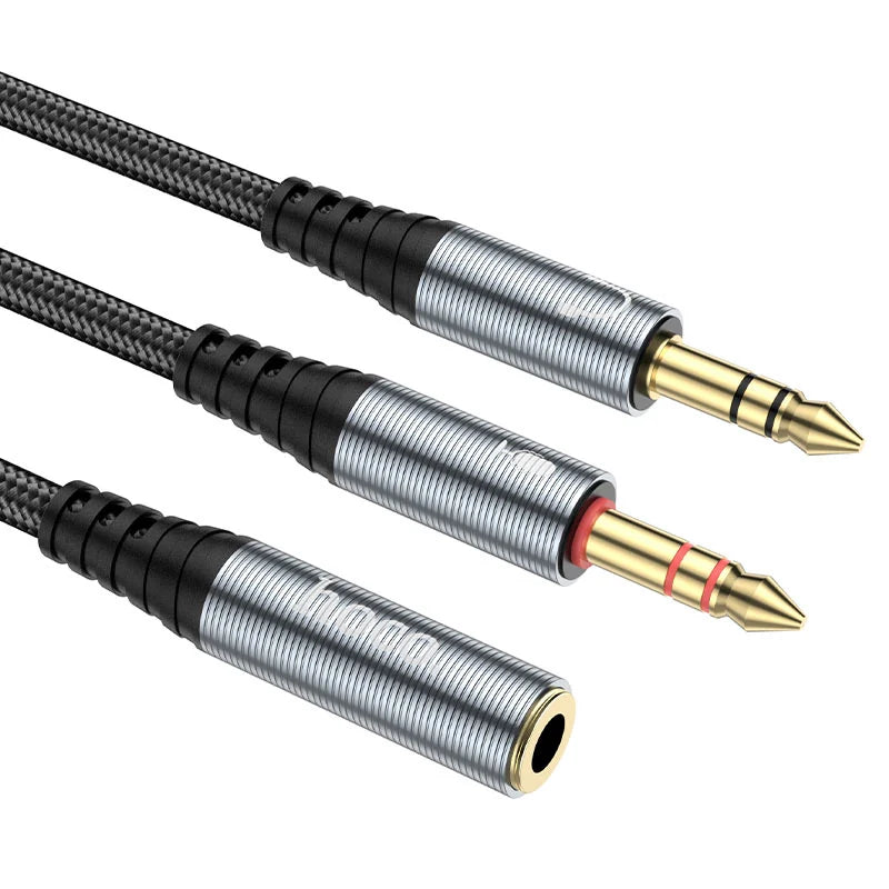 HOCO UPA21 2-in-1 3.5mm Headset Audio Adapter Female to Dual Male – verified gallery image 2