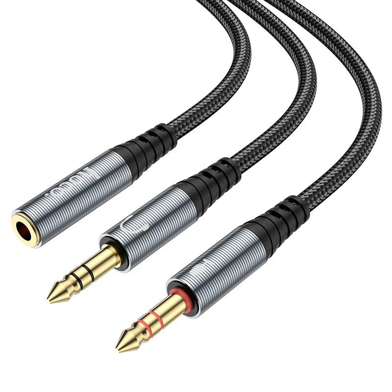 HOCO UPA21 2-in-1 3.5mm Headset Audio Adapter Female to Dual Male – verified gallery image 3