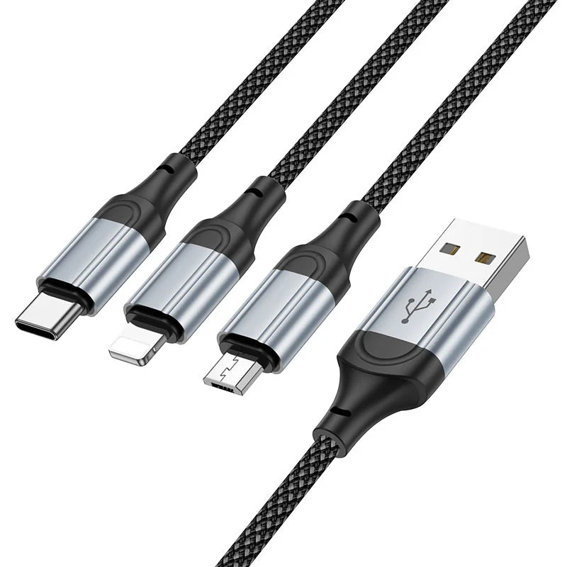 Hoco X102 Fresh 3-in-1 Charging Cable iP / Micro / Type-C – HOCO product in Pakistan