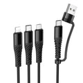 Hoco X123 Victory 3-in-1 Charging Cable (USB/C to iP+C+Micro) – HOCO product in Pakistan