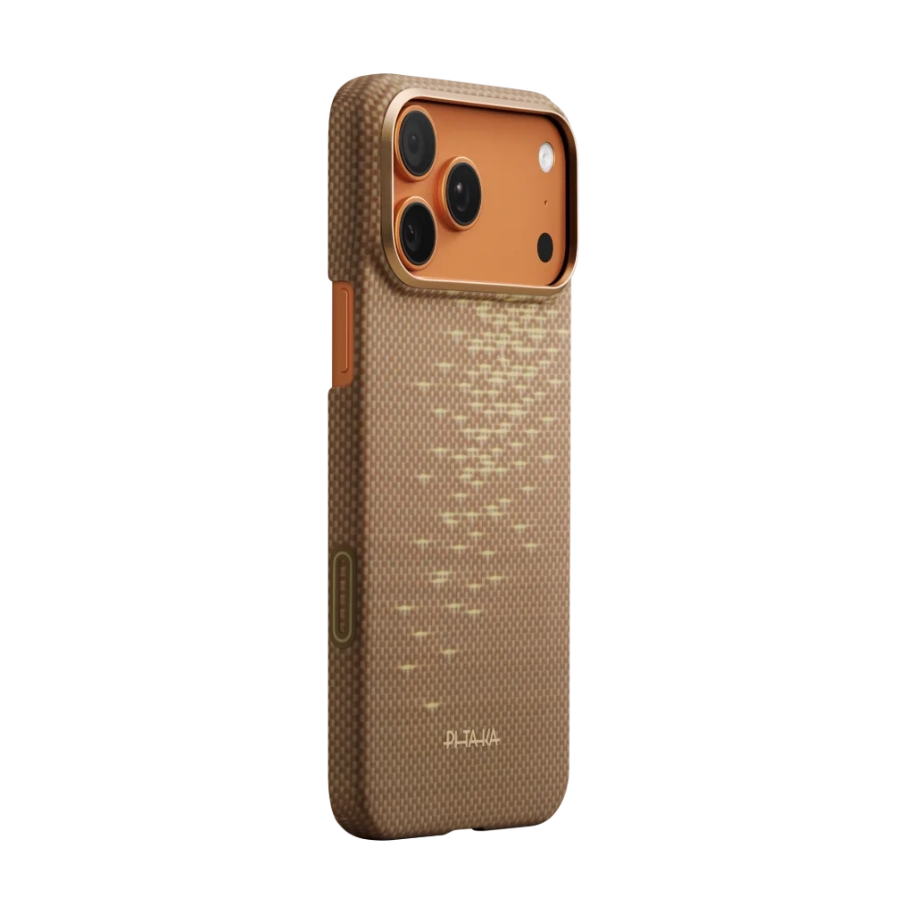 Official PITAKA iPhone 17 Pro Max Golden Glint Ultra-Slim Case