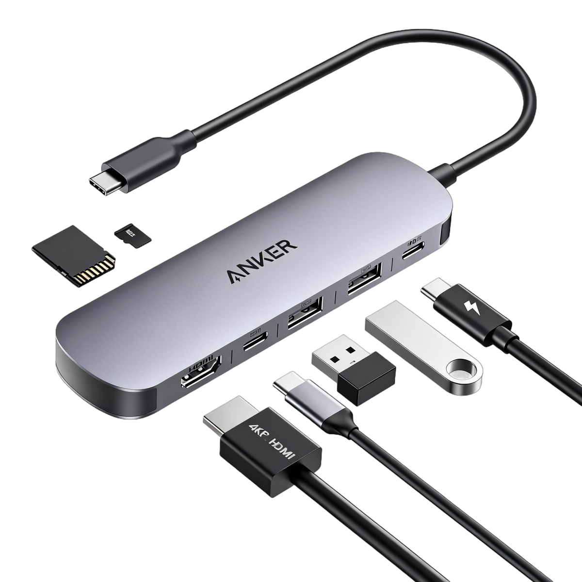 Anker USB-C Hub 7-in-1 Multi-Port USB Adapter - A83D2