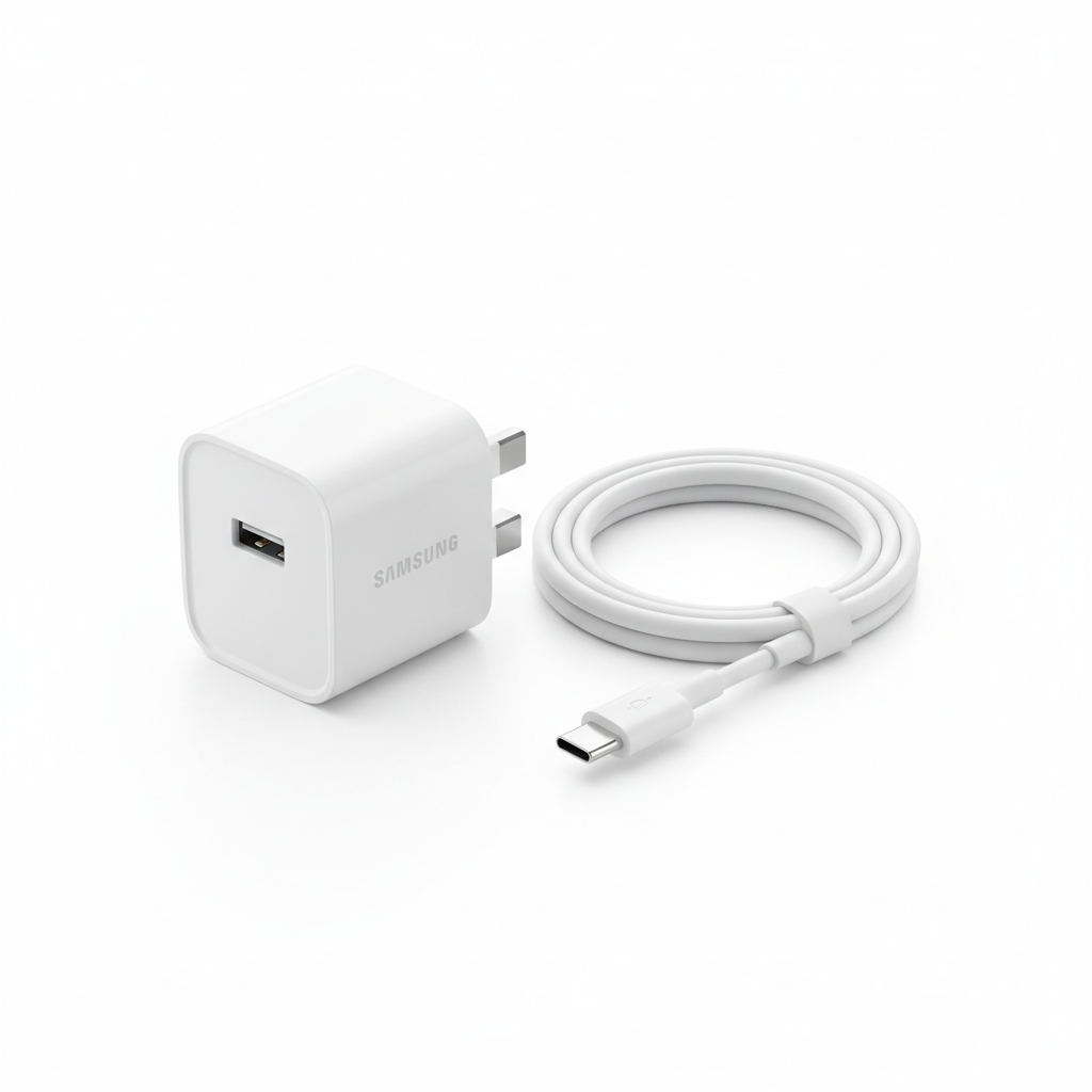 Samsung 25W USB-C power adapter with UK plug