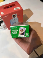 Fujifilm Instax Mini colour film twin pack 20 sheets front
