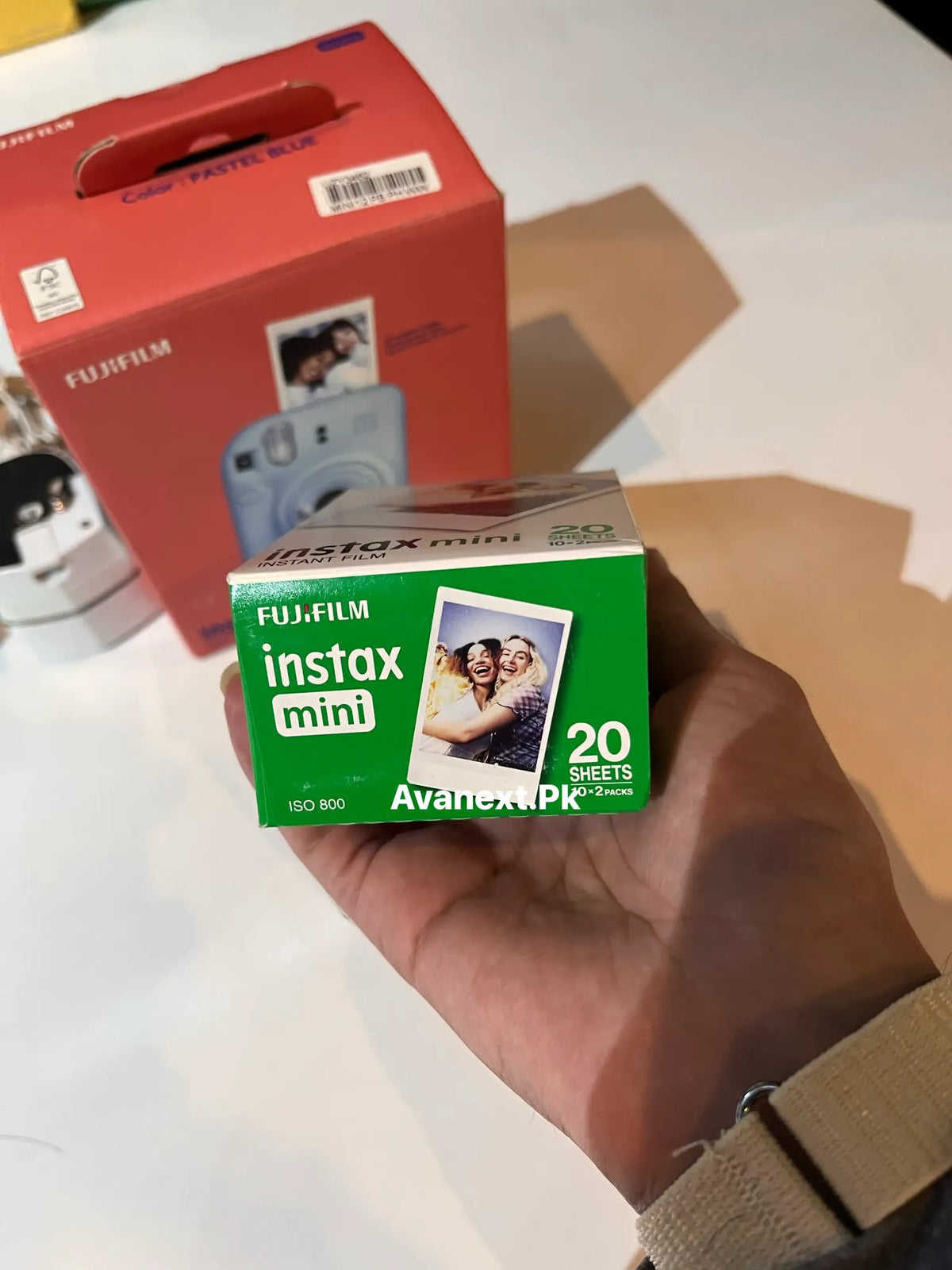 Fujifilm Instax Mini colour film twin pack 20 sheets front